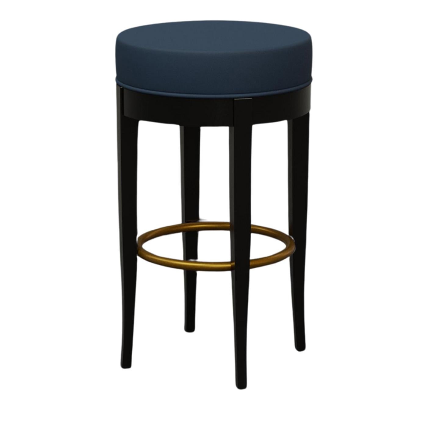 Wood 5331 Black & Blue Bar Stool by Centro Ricerche MAAM For Sale