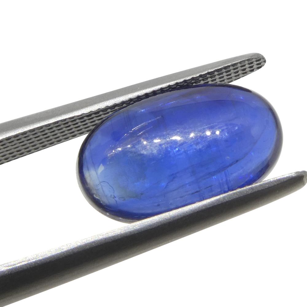 Oval Cut 5.33ct Oval Cabochon Blue Kyanite from Brazil  For Sale