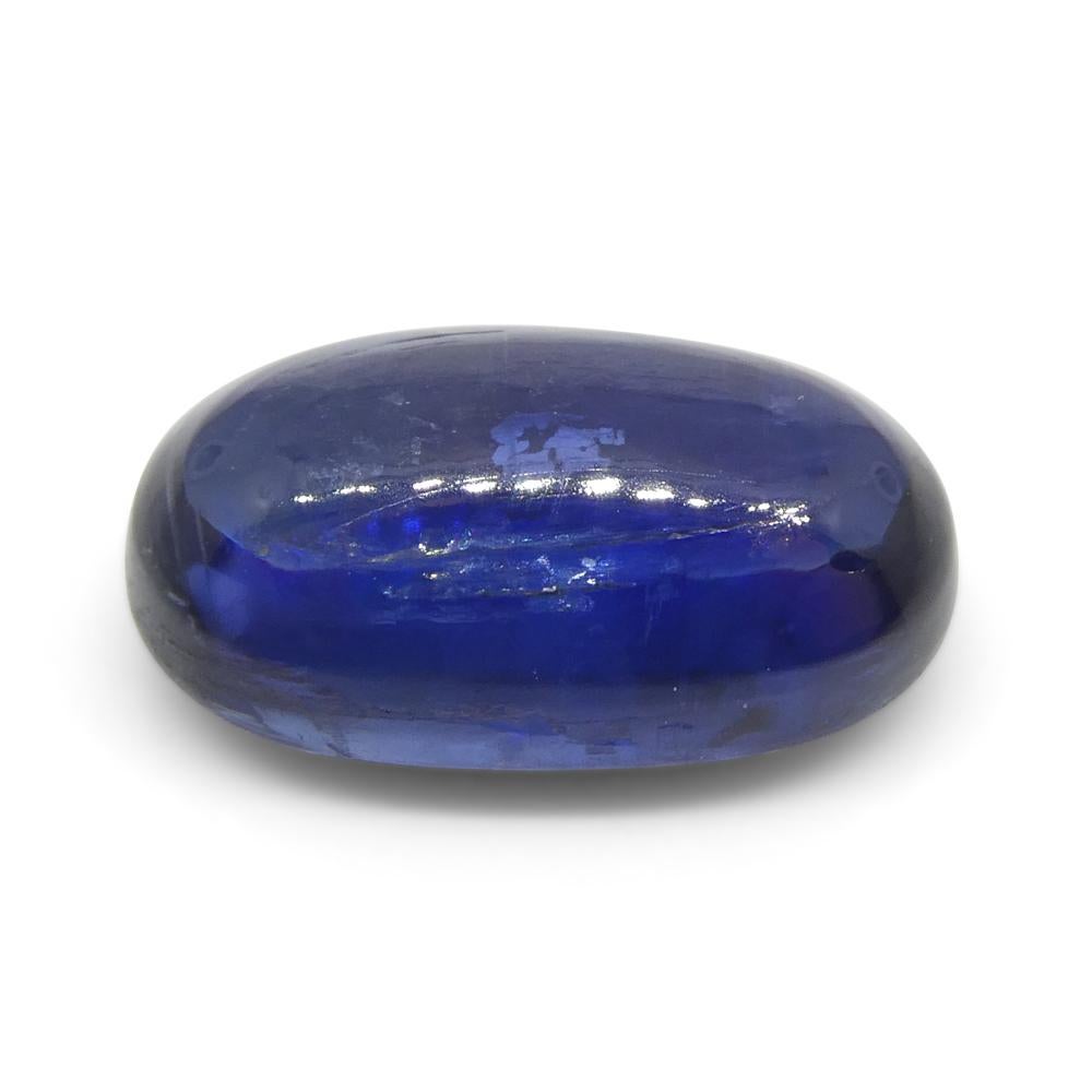5.33ct Oval Cabochon Blue Kyanite from Brazil  In New Condition For Sale In Toronto, Ontario