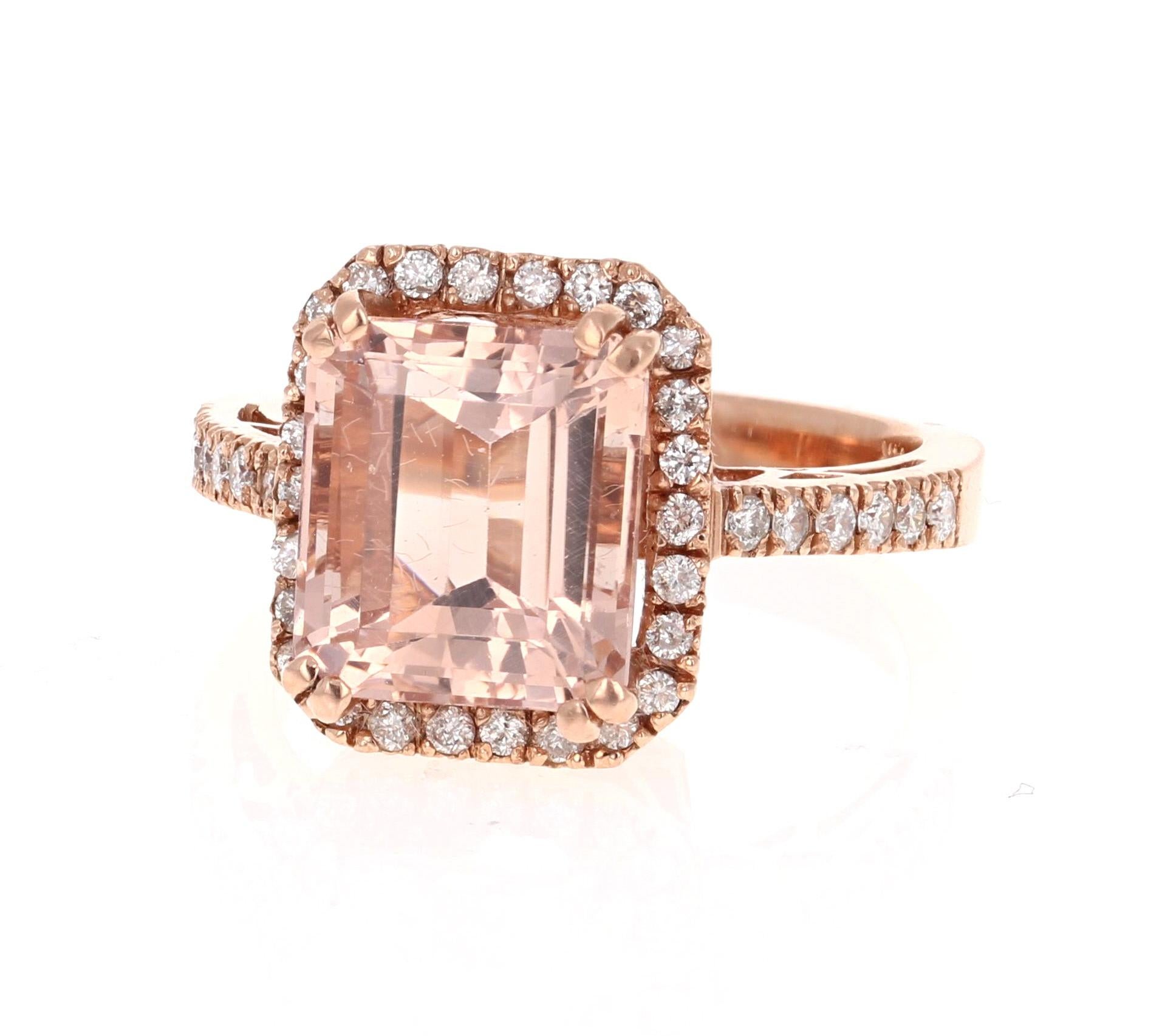 morganite rose gold engagement ring