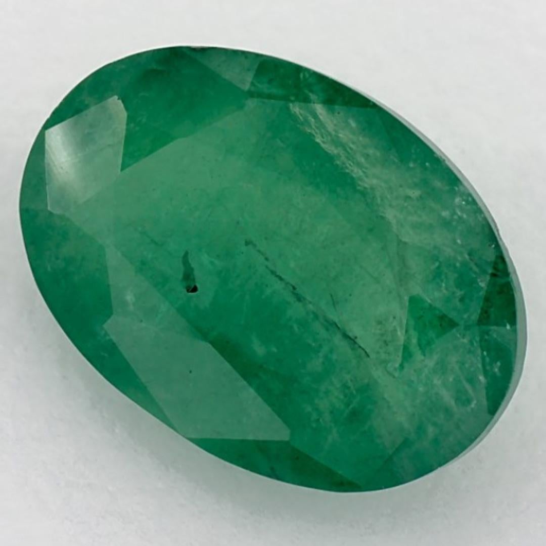 Oval Cut 5.34 Ct Emerald Oval Loose Gemstone For Sale