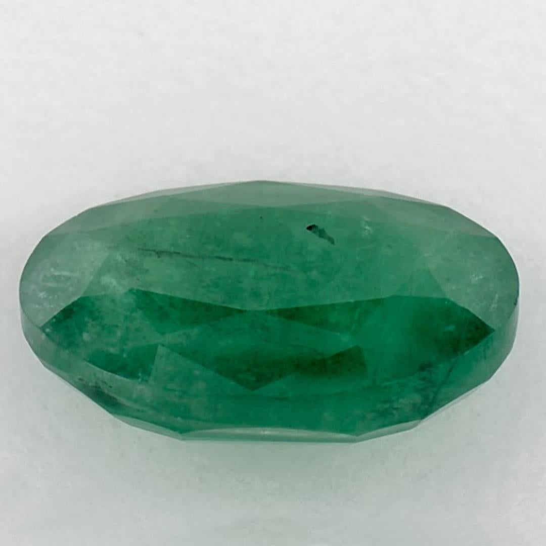5.34 Ct Emerald Oval Loose Gemstone In New Condition For Sale In Fort Lee, NJ