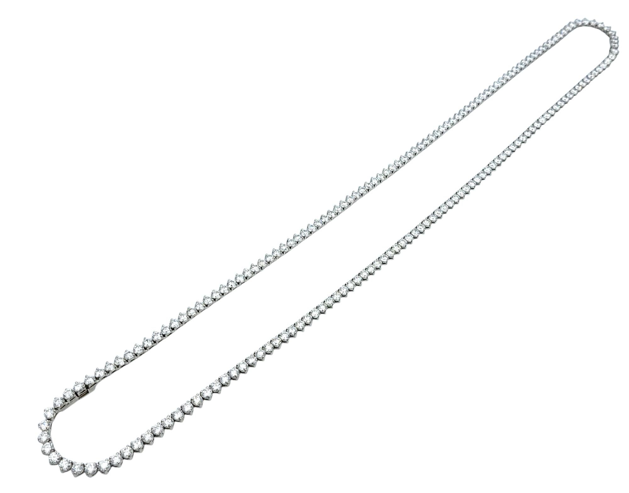 53,40 quilates en total Collar de tenis de dos piezas con diamantes naturales en platino, 16-32