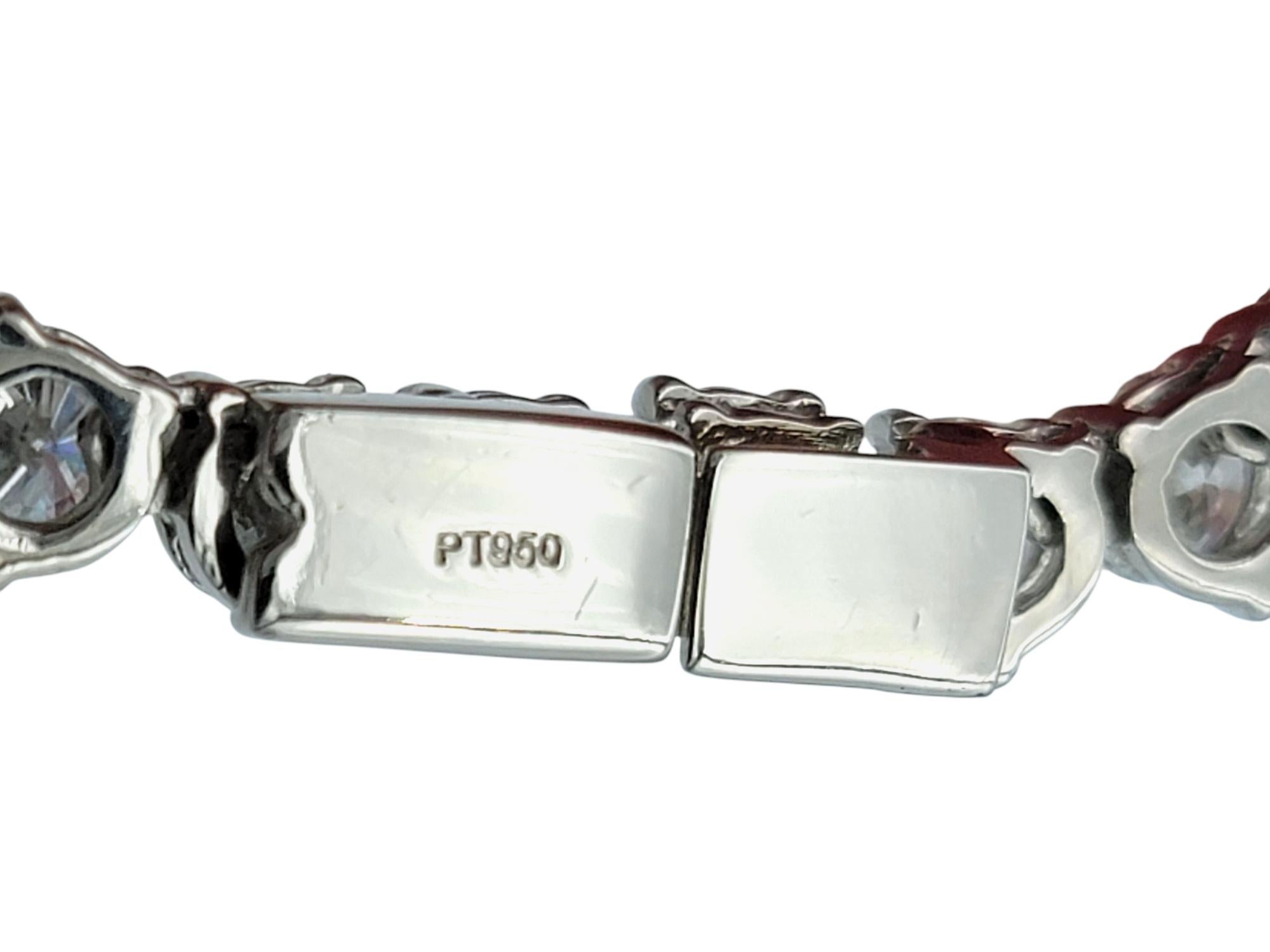 53,40 quilates en total Collar de tenis de dos piezas con diamantes naturales en platino, 16-32
