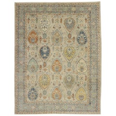 New Contemporary Turkish Oushak Rug with Modern Transitional Style