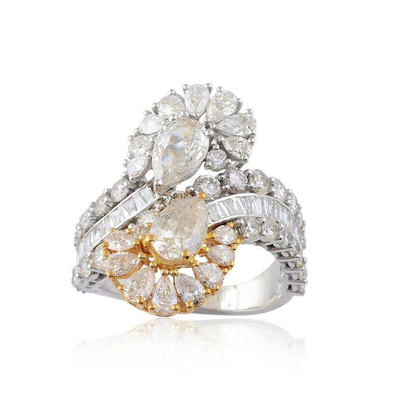 in vendita:  Anello di fidanzamento in oro 18 carati bicolore con diamante da 5,35 carati 3