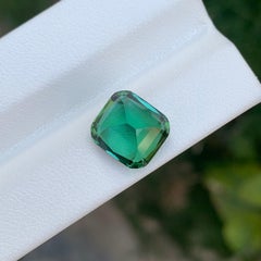 5.35 Carat Natural Loose Green Tourmaline Cushion Shape Gemstone
