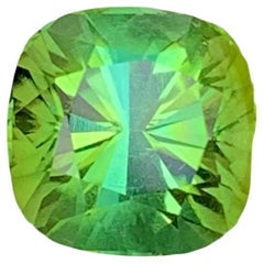 5.35 Carat Natural Loose Green Tourmaline Stone Cushion Cut Afghan Gemstone (pierre précieuse afghane)