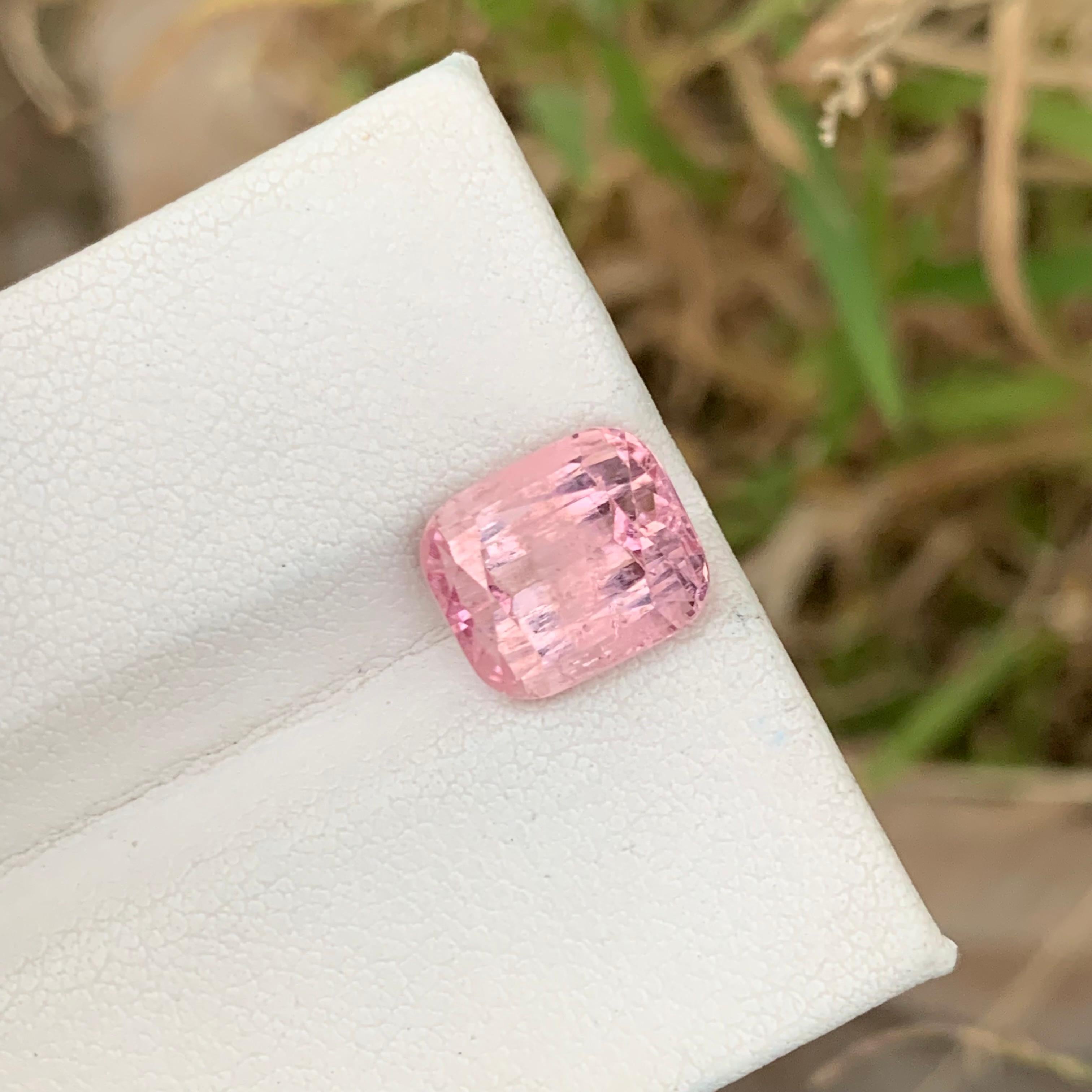 5.35 Carat Natural Loose Pink Tourmaline Cushion Shape Included Gemstone  For Sale 5
