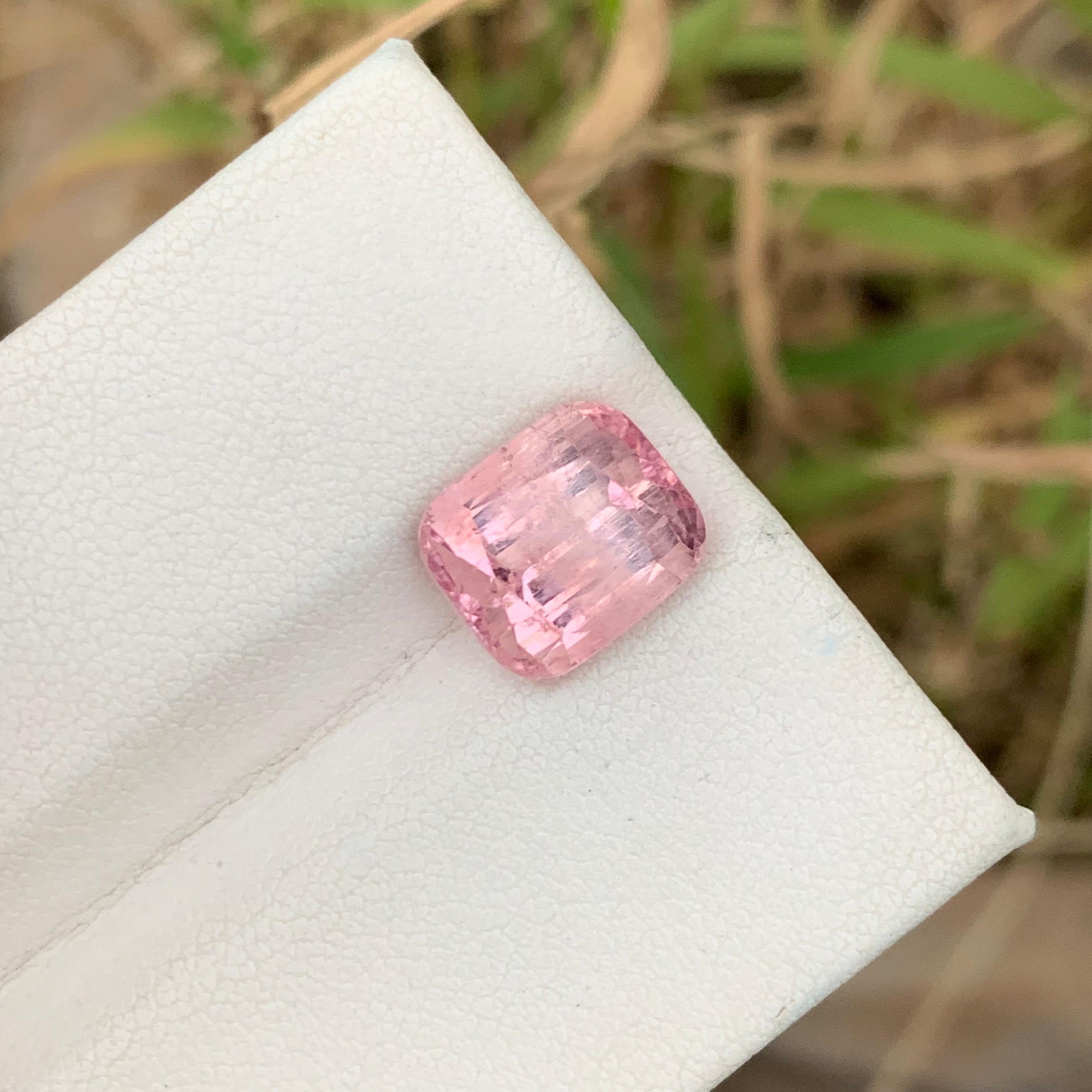 5.35 Carat Natural Loose Pink Tourmaline Cushion Shape Included Gemstone  For Sale 7