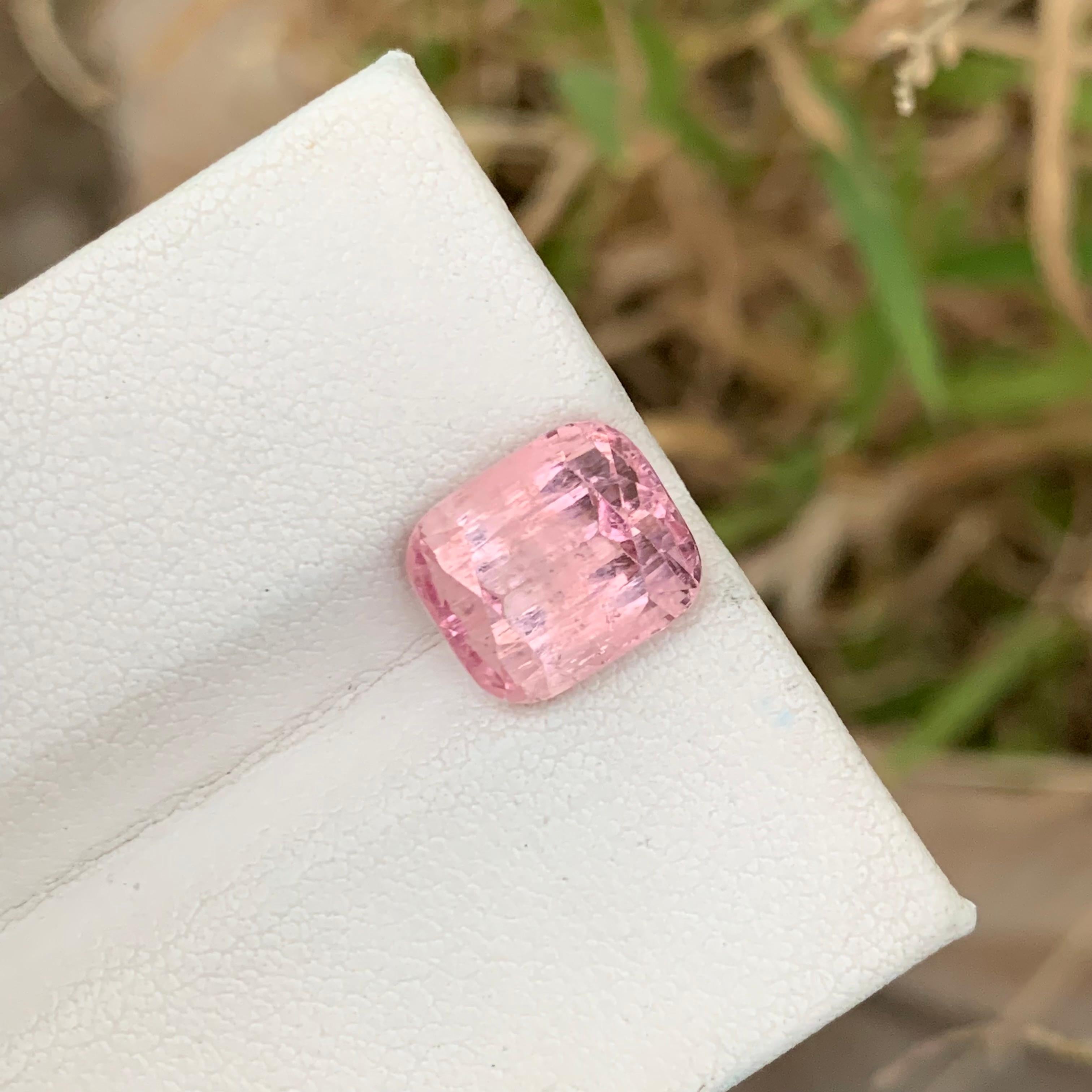 Cushion Cut 5.35 Carat Natural Loose Pink Tourmaline Cushion Shape Included Gemstone  For Sale