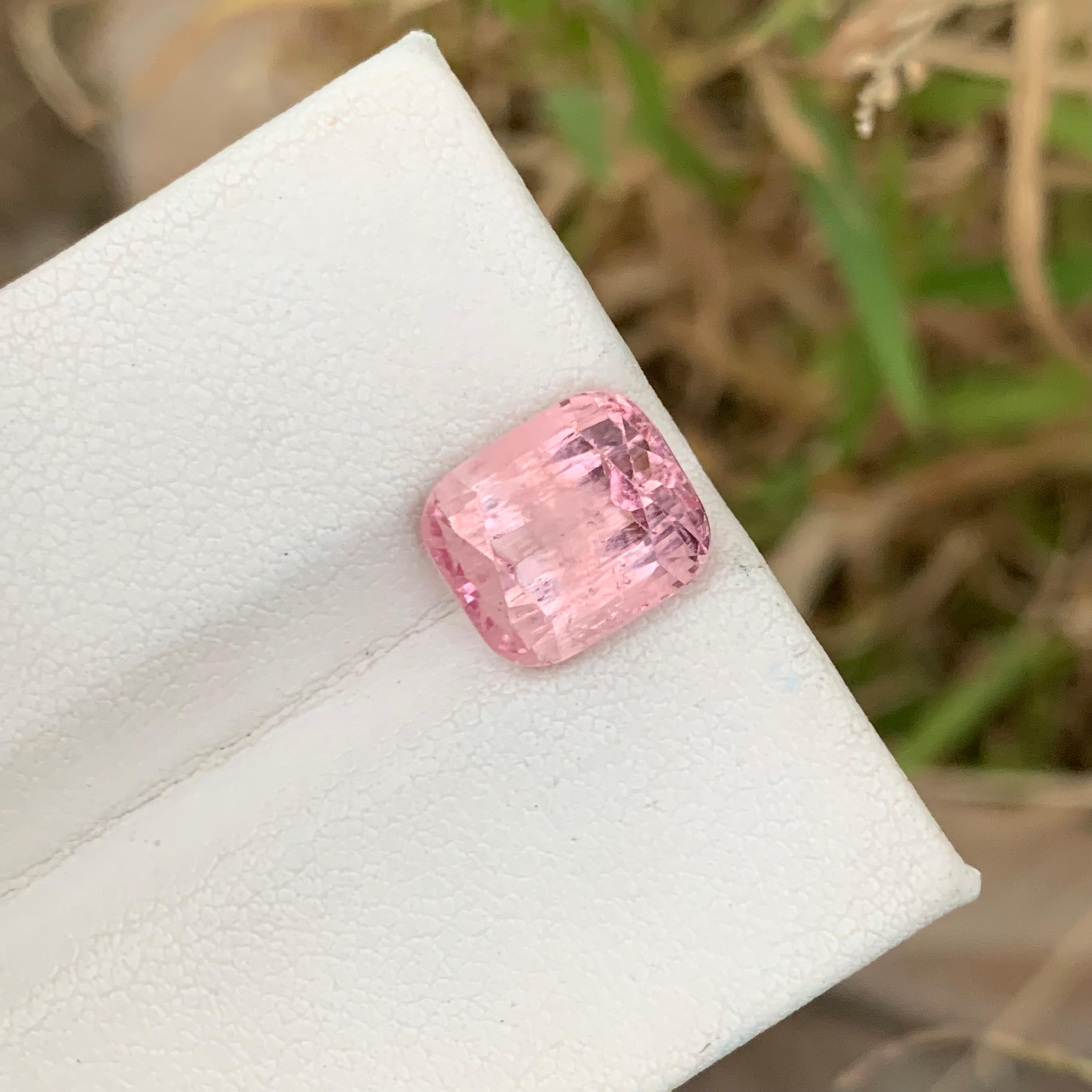 5.35 Carat Natural Loose Pink Tourmaline Cushion Shape Included Gemstone  For Sale 3