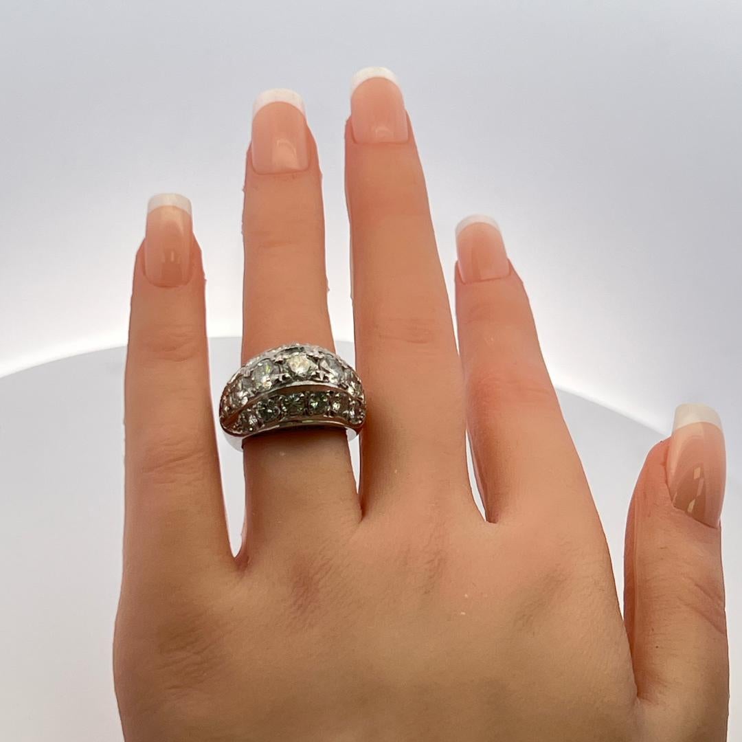 5.35 Carat Round Brilliant E VS Diamond Platinum Cocktail Ring For Sale 5