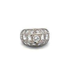5.35 Carat Round Brilliant E VS Diamond Platinum Cocktail Ring