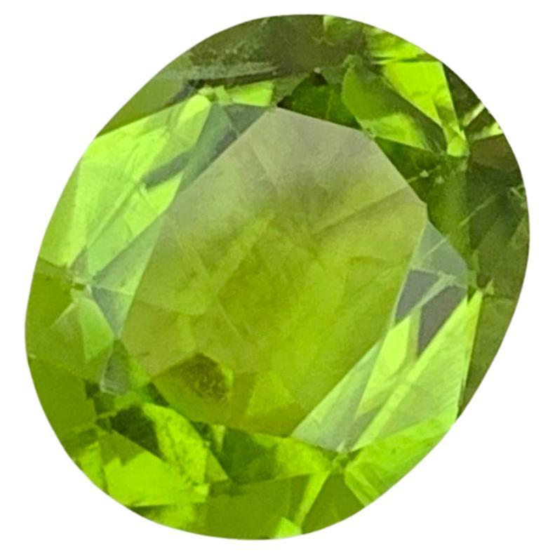 5.35 Carats Natural Apple Green Loose Peridot Gem From Suppart Valley Mine For Sale