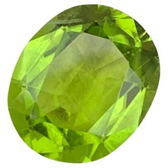 5.35 Carats Natural Apple Green Loose Peridot Gem From Suppart Valley Mine