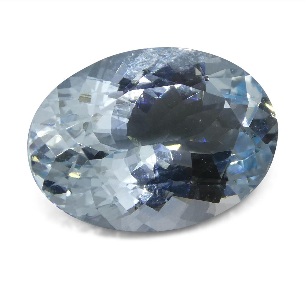 5.35 ct Oval Aquamarine In New Condition For Sale In Toronto, Ontario