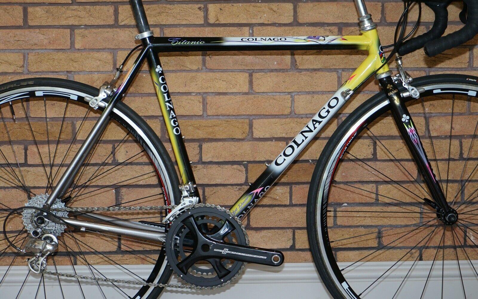 Royal House Antiques is delighted to offer for sale this super rare Colnago Titanio road bike with titanium alloy frameset, original matching Colnago Precisa steel forks, all finished with the Art Décor paint scheme

HISTORY

I am selling my