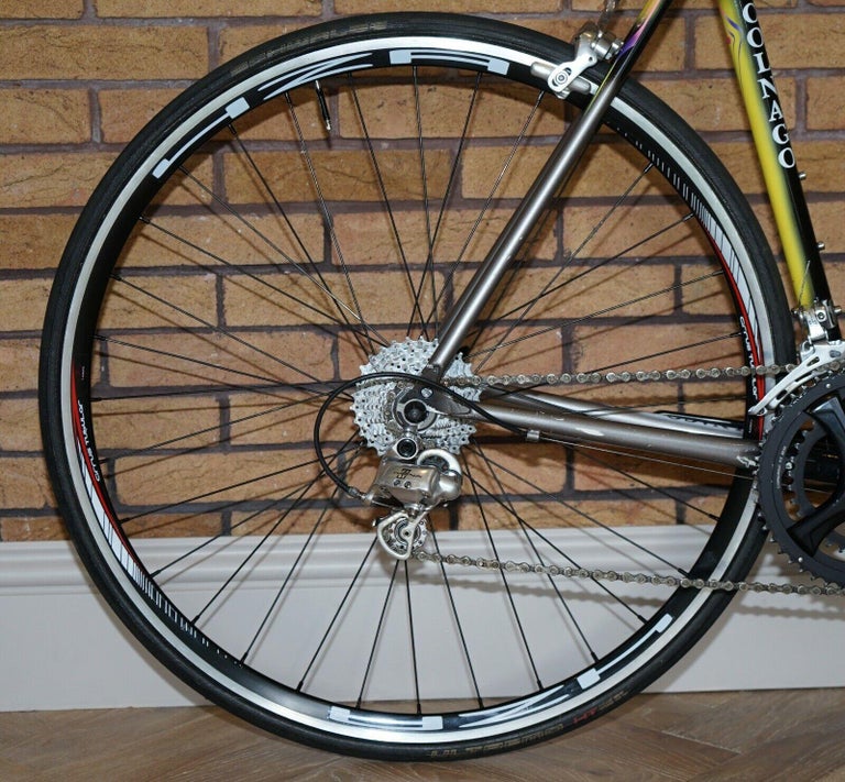 53.5CM RARE COLNAGO TITANIO TITANIUM ROAD BIKE ART DECOR PAiNT SCHEME CAMPAGNOLO For Sale at 1stDibs