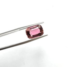 5.36 Carats Peach Pinkish Tourmaline Cushion Cut Stone For Jewelry Natural Gem