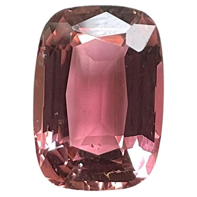 5.36 Carats Peach Pinkish Tourmaline Cushion Cut Stone For Jewelry Natural Gem