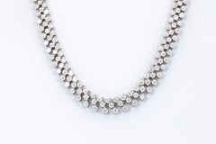 5.36 CTW Diamond Statement Necklace in 18K White Gold