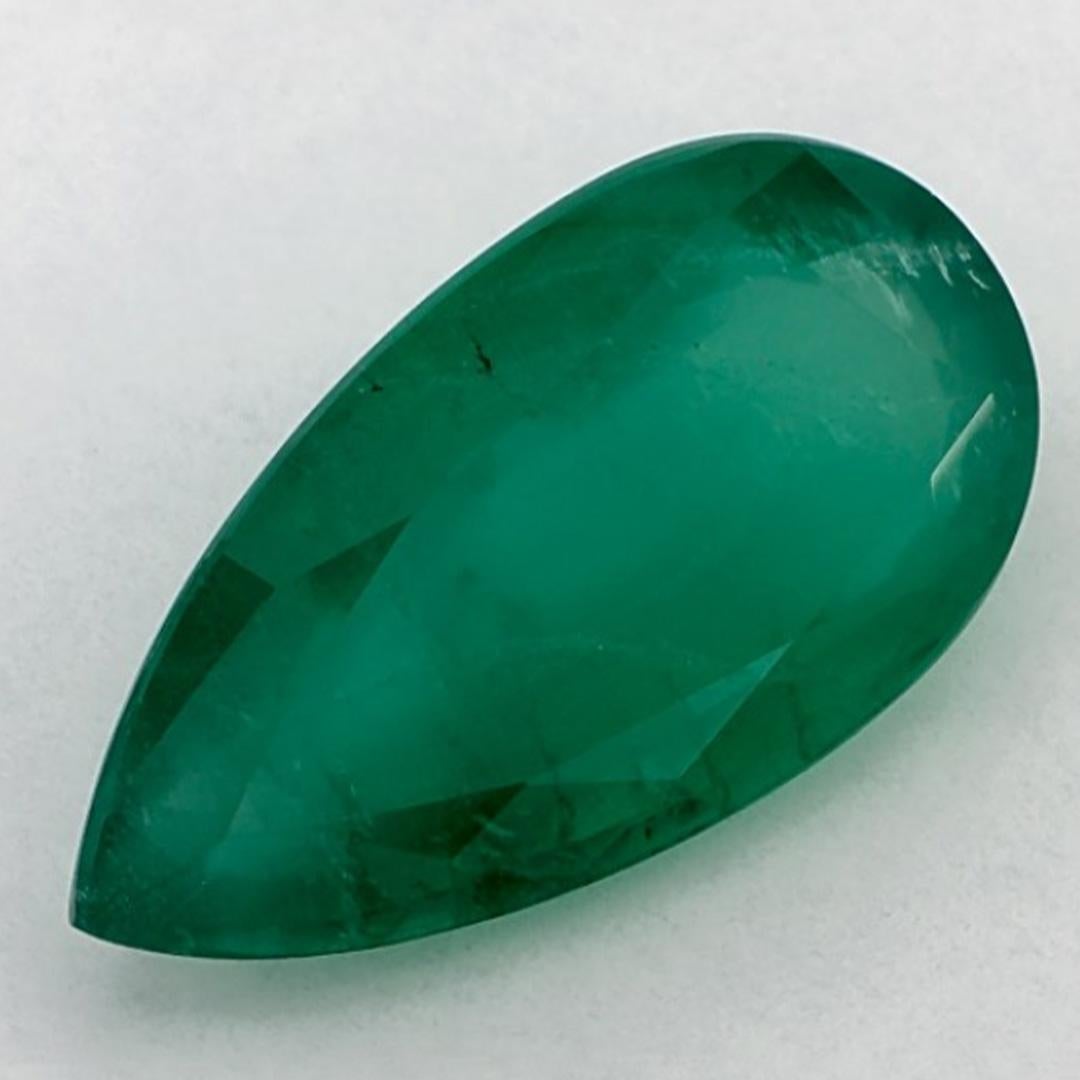 Gema suelta de pera esmeralda de 5.37 qt Corte pera en venta