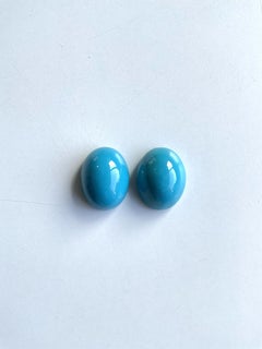 53,80 Karat Türkis Arizona Cabochons 2 Pieces Paar für Schmuck natürlichen Edelstein