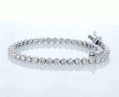 5.39 Carat Diamond Tennis Bracelet 14K White Gold