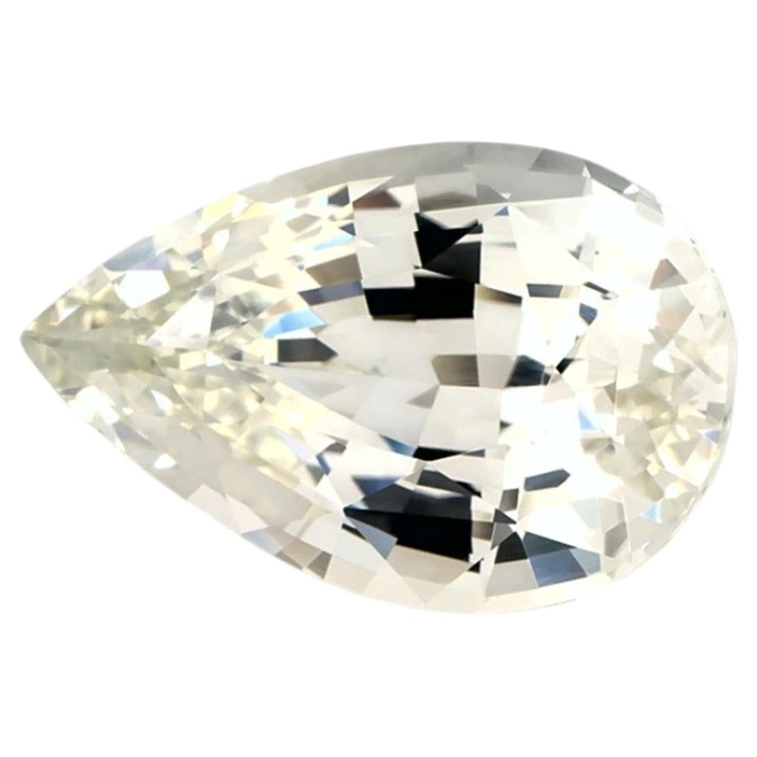 5.39 Ct Green Sapphire Pear Loose Gemstone