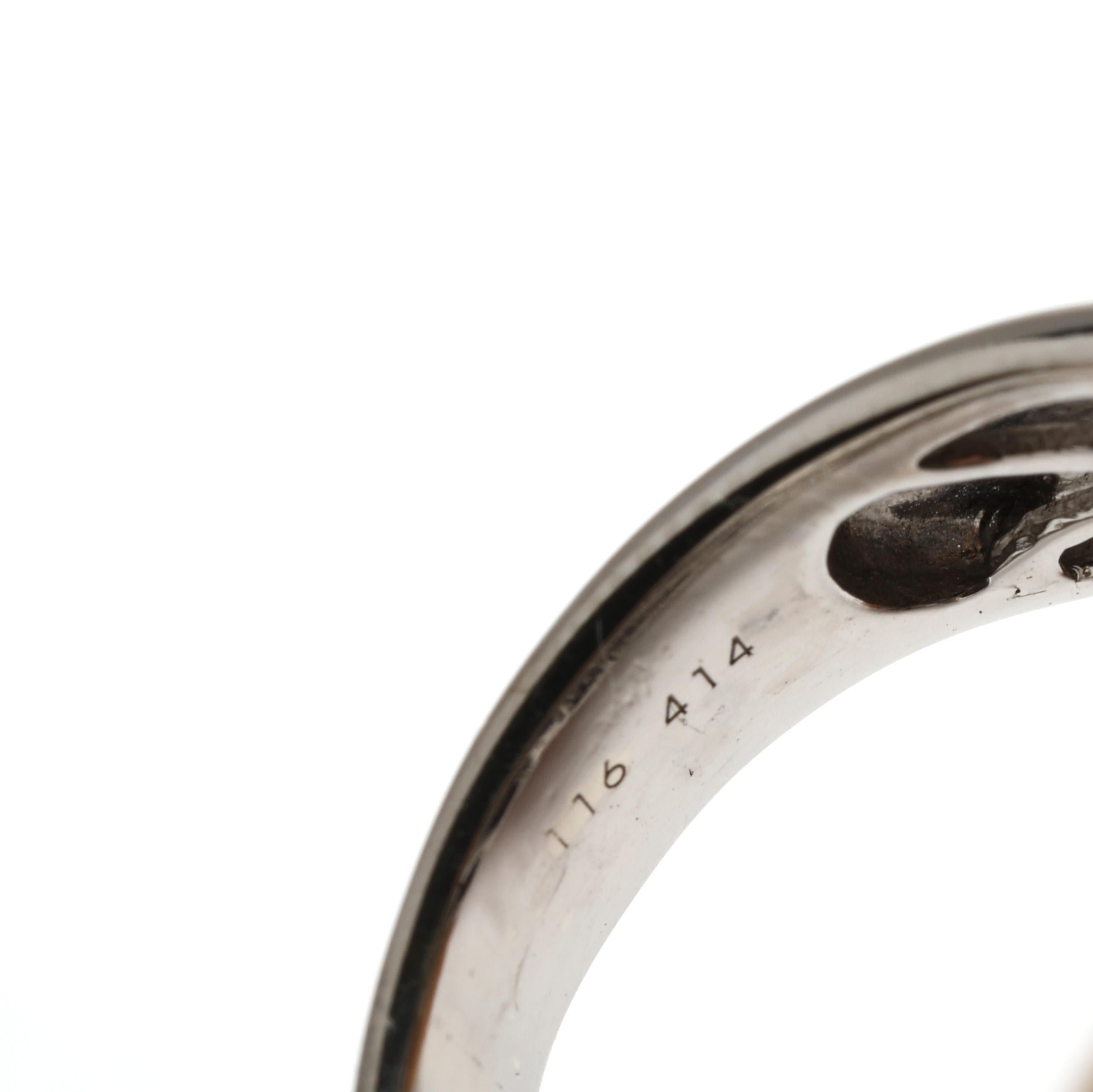 5,3ctw Diamant und Saphir Statement Ring, 18k Weißgold, Ringgröße 6,75 im Angebot 2