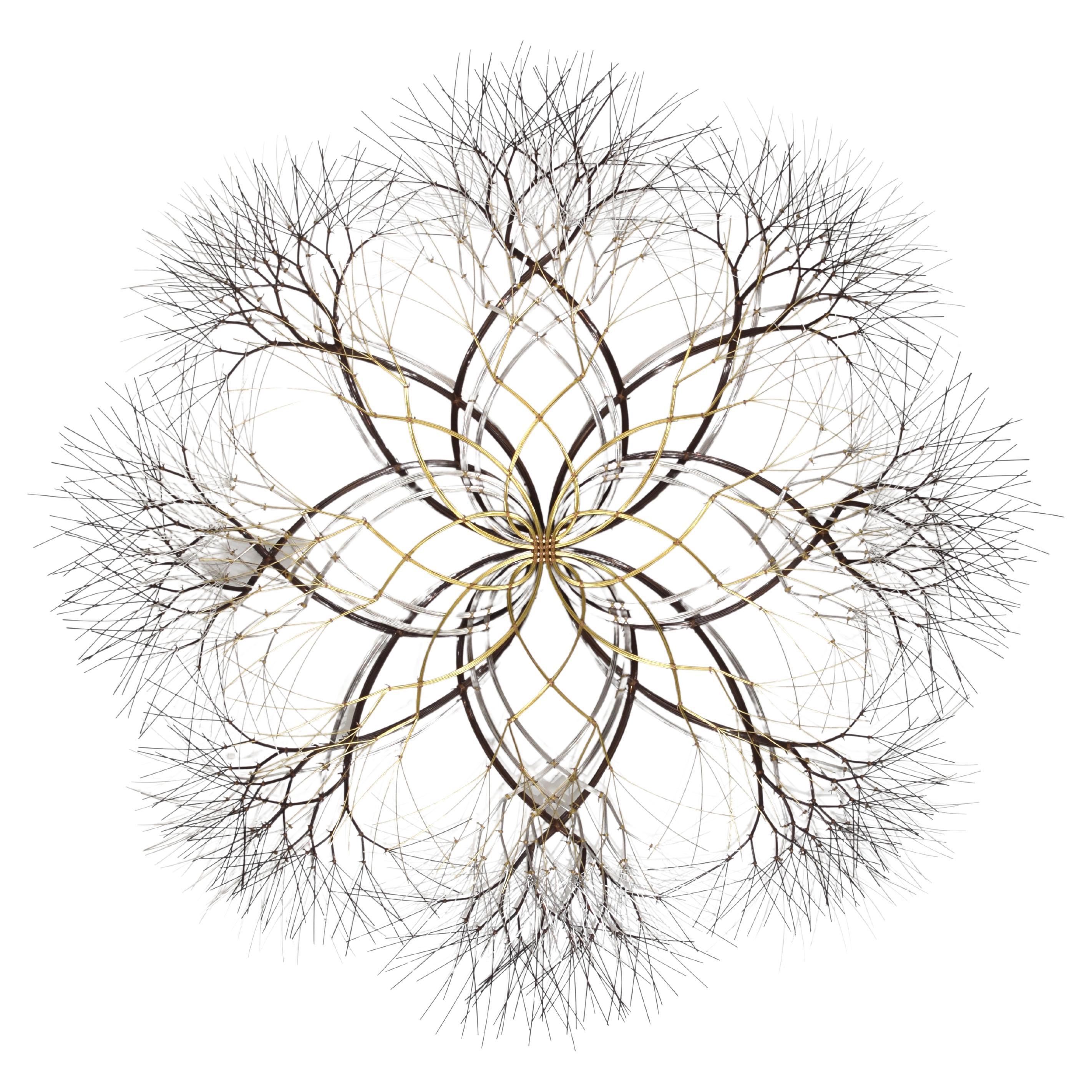 53 x53 Metal Wall Sculpture In Stainless Bronze And Brass 698 For 53 x53 metal wall sculpture in stainless bronze and brass 698 for
