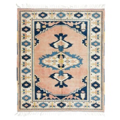 5.3x6 Ft handgefertigt 1960er Jahre anatolischen Bereich Teppich mit geometrischen Medaillon Design