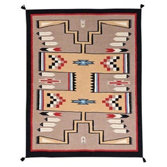Tappeto in lana intrecciata a mano, 160 x 213 cm, colore Beaver Brown, con motivo geometrico in stile sud-occidentale