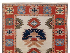 Alfombra de Anatolia Vintage anudada a mano con tintes naturales de 1,5 x 7,4 metros