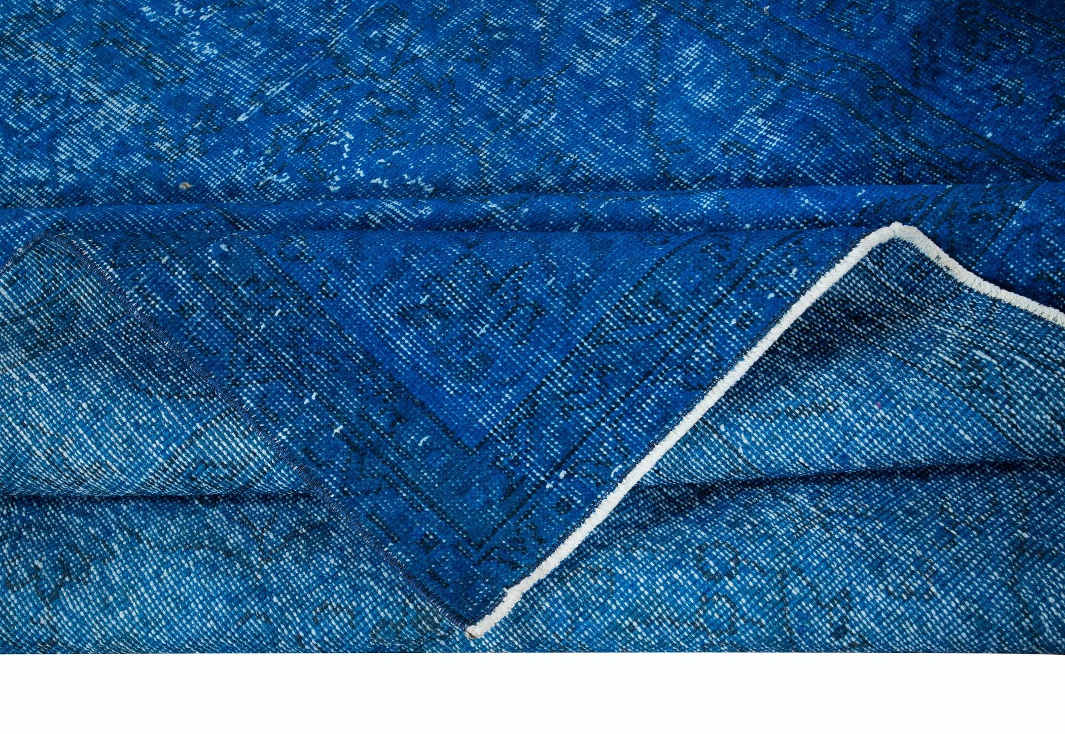 Our over-dyed rugs are all hand-knotted vintage pieces that are recreated in our workshop to cater to a wider range of interior design choices from modern to coastal, from industrial to rustic/cottage. These 50 to 70 year-old rugs were hand-knotted