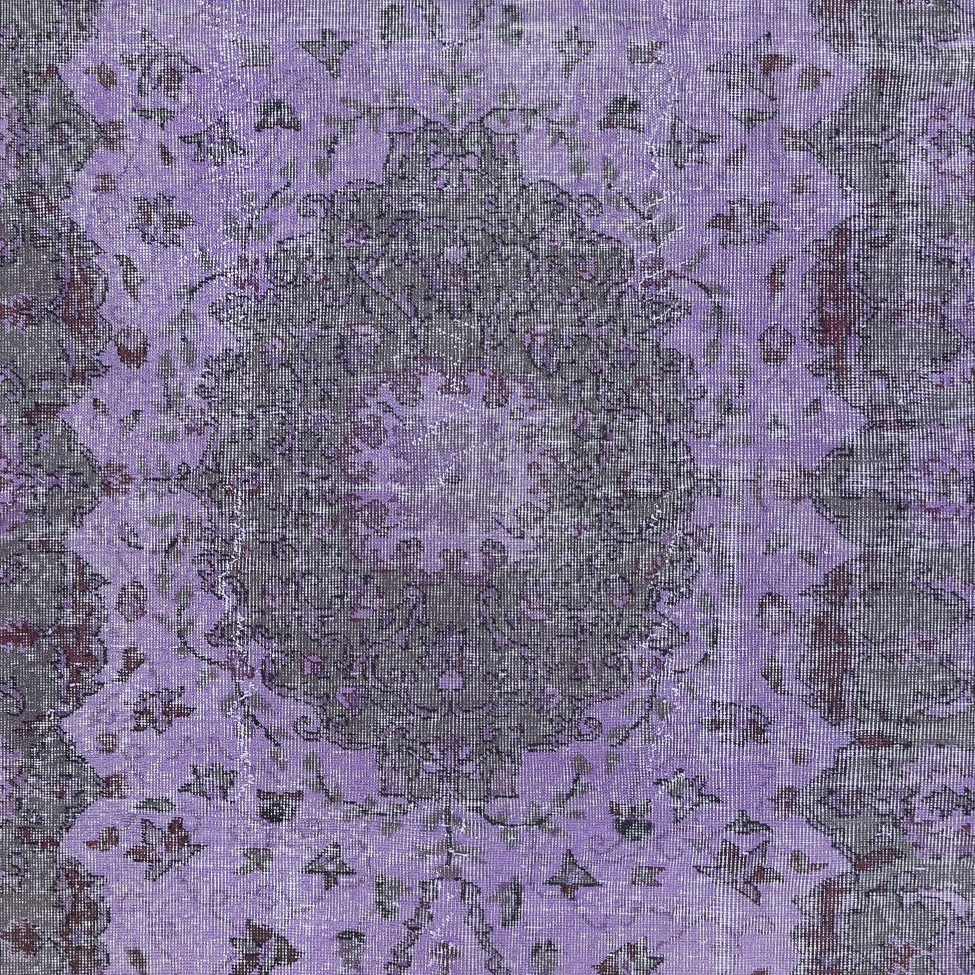 Turkish 5.3x8.8 Ft Modern Purple Area Rug, Handknotted and Handwoven in Turkey