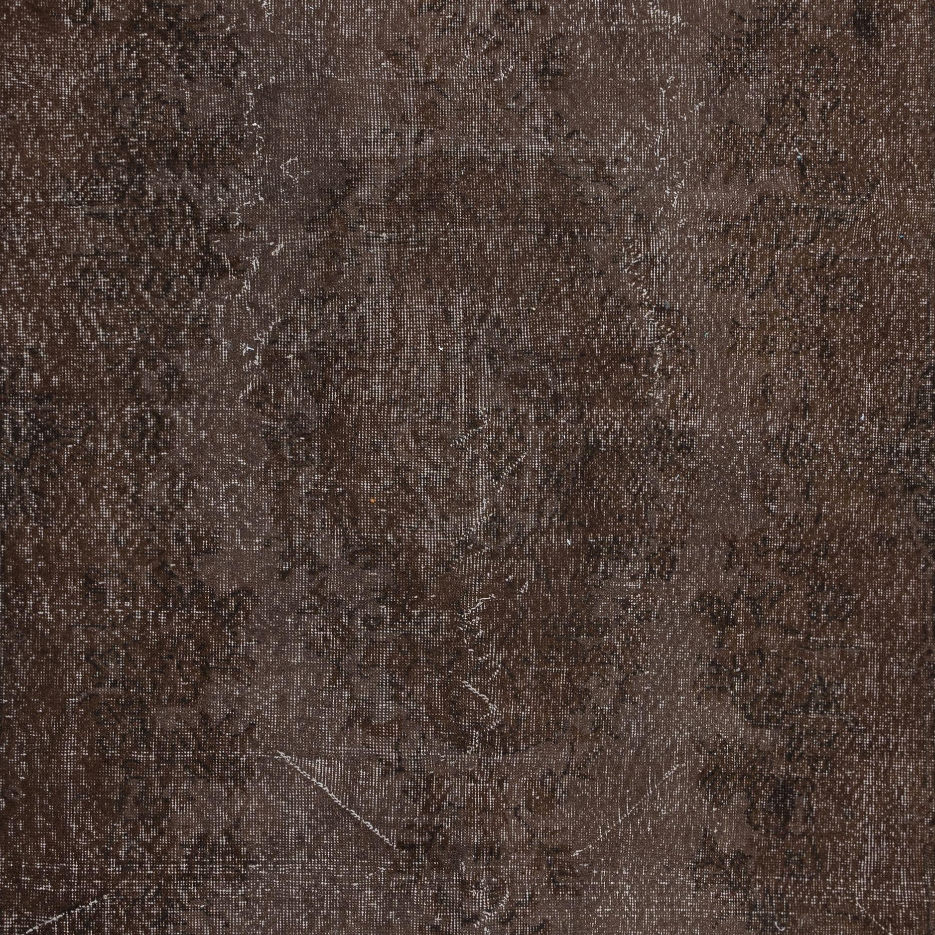 5.3x9 Ft Brown Area Rug für moderne Interieurs, handgeknüpft in Zentralanatolien (Türkisch)