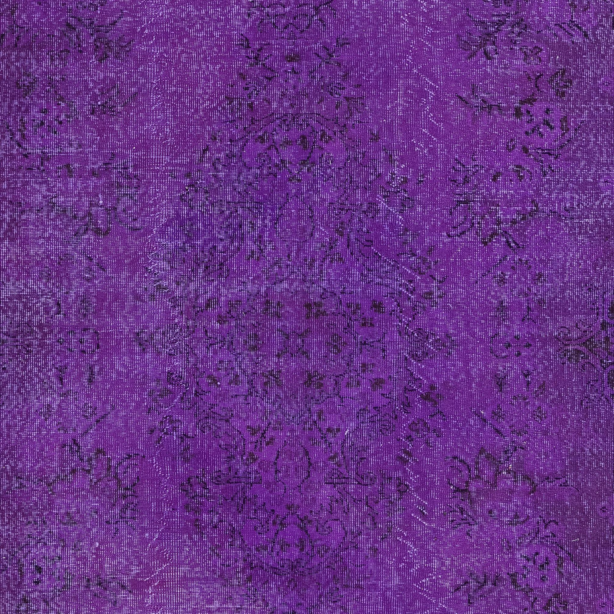 Hand-Knotted 5.3x9 Ft Modern Violet Purple Carpet, Handmade Turkish Rug, Bohemian Home Decor For Sale