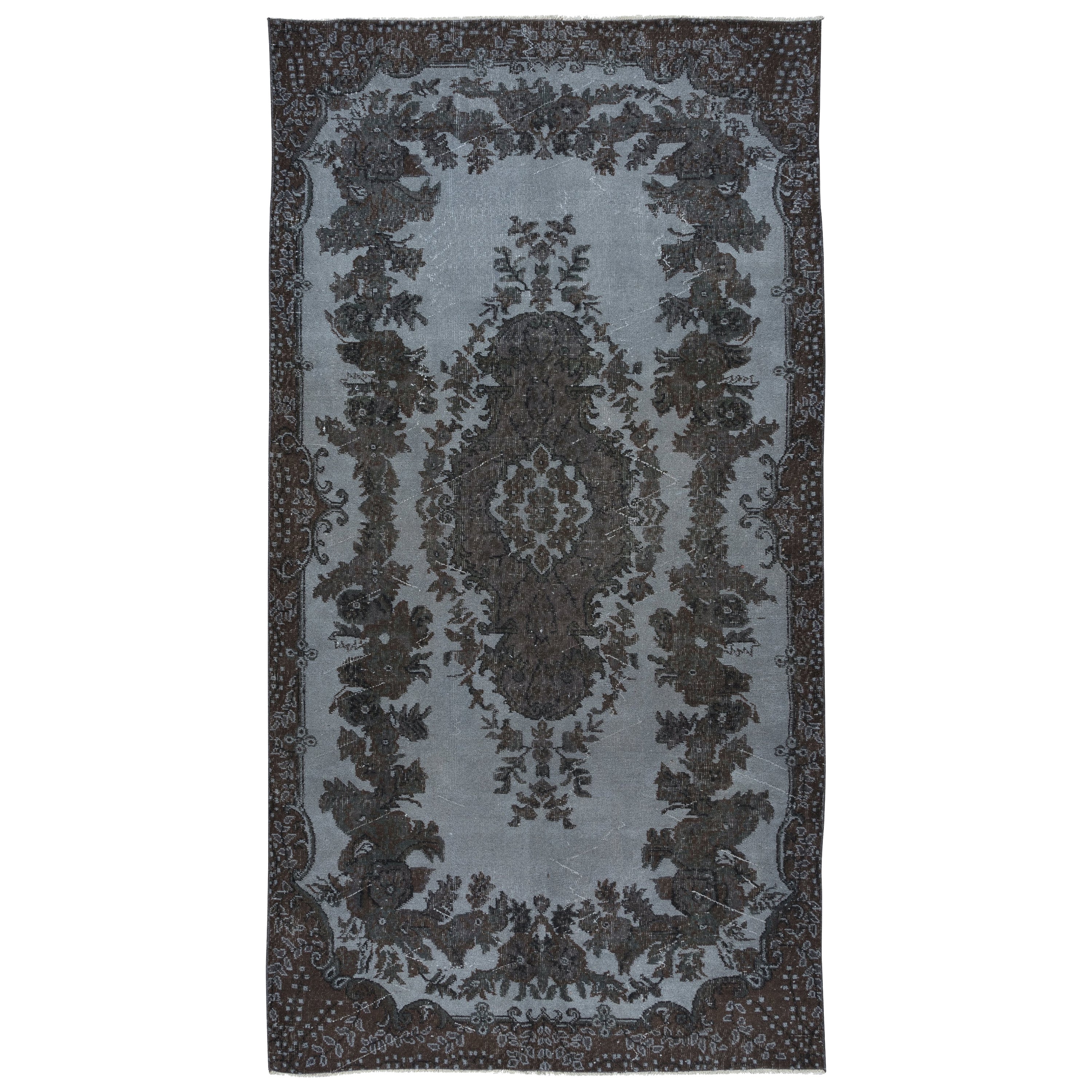 5.3x9.7 Ft Gray Handmade Turkish Area Rug for Living Room and Dining Room (tapis turc fait à la main pour le salon et la salle à manger)