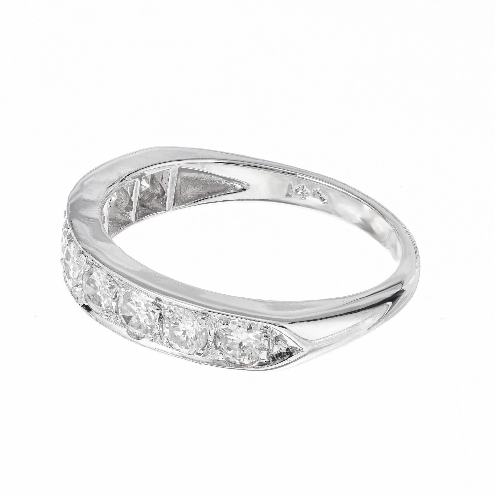 .54 Carat Diamond White Gold Wedding Band In Good Condition For Sale In Stamford, CT