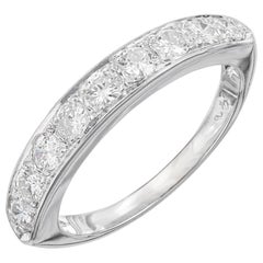 Vintage .54 Carat Diamond White Gold Wedding Band