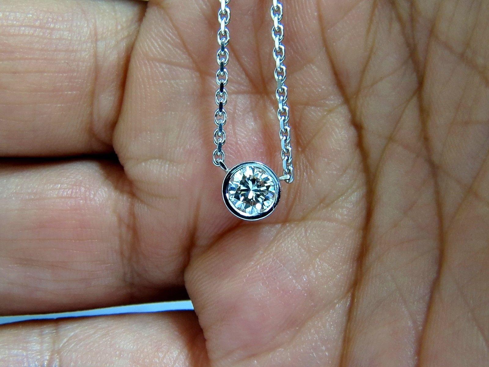 .54 Quilates Collar Solitario Diamante Brillante Redondo Natural i/vs2 14 Kilates en Nuevo estado para la venta en New York, NY