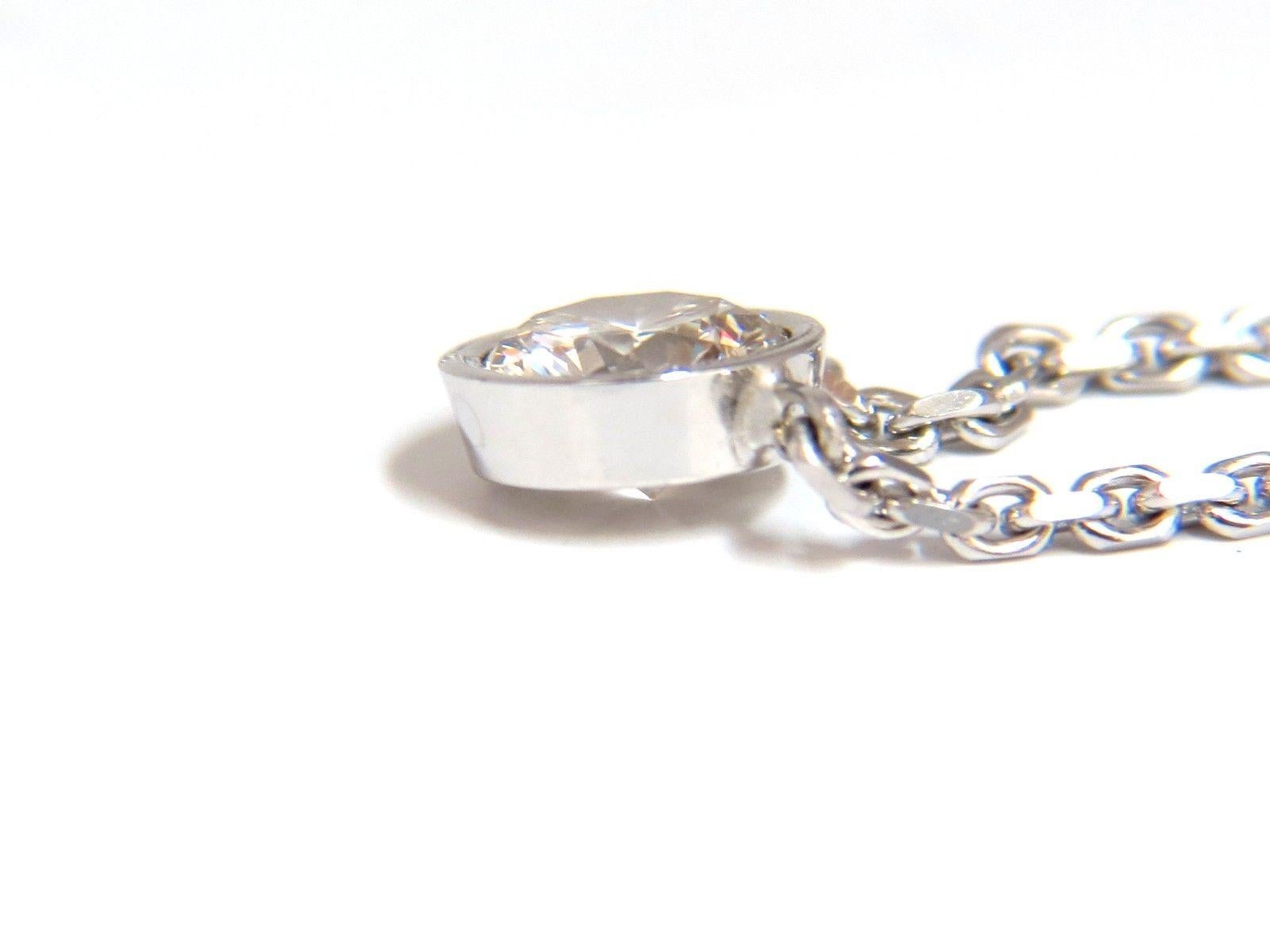 Femenino o masculino .54 Quilates Collar Solitario Diamante Brillante Redondo Natural i/vs2 14 Kilates en venta