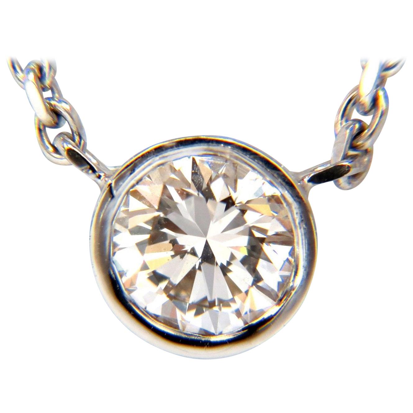 5 Carat Round Brilliant Cut Diamond Solitaire Pendant 14 Karat Gold For ...