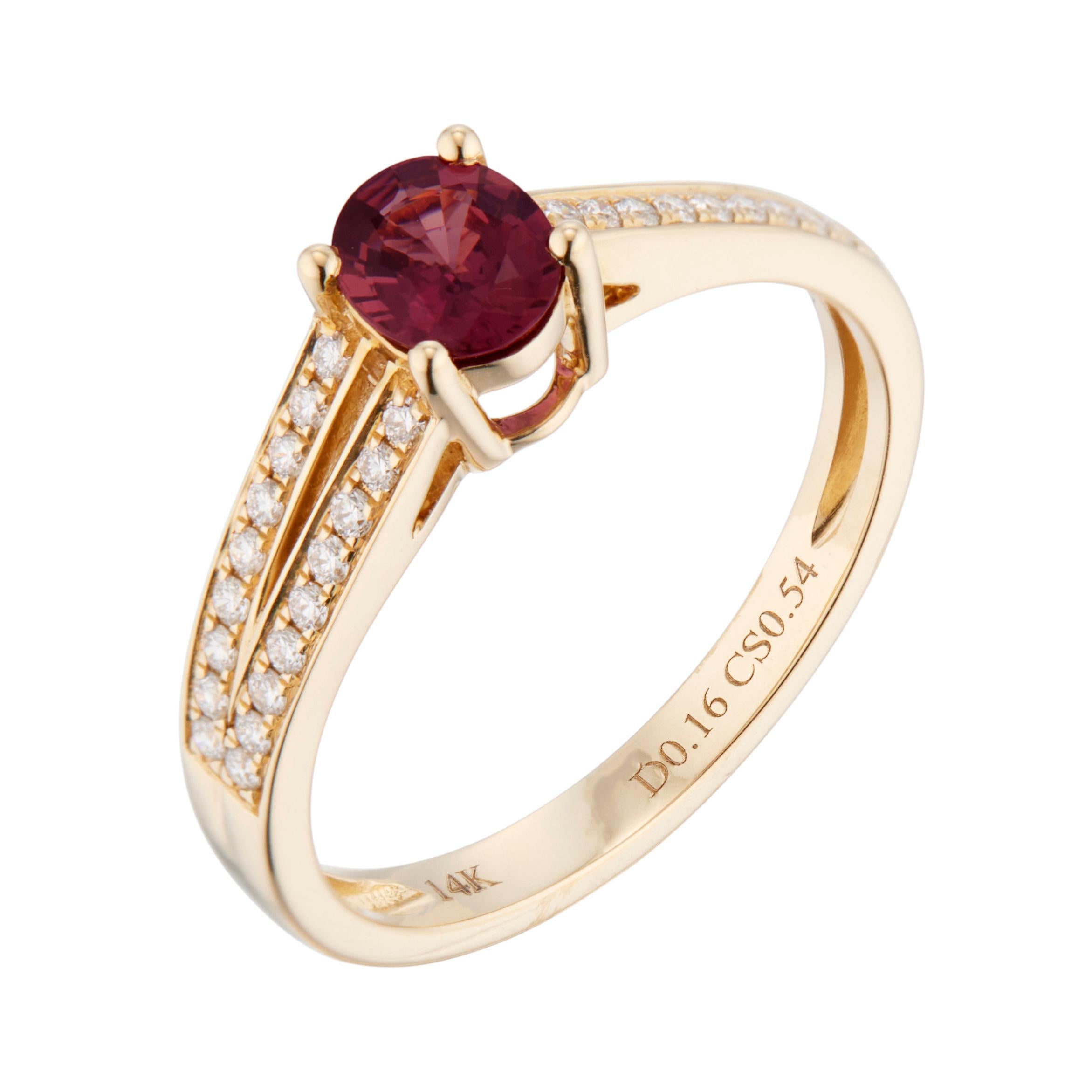 gold ring red diamond