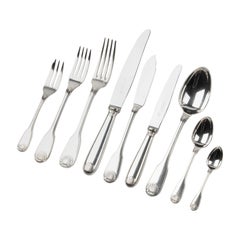 54-Piece Set Silver Plated Tableware - Christofle - Vendôme Coquille