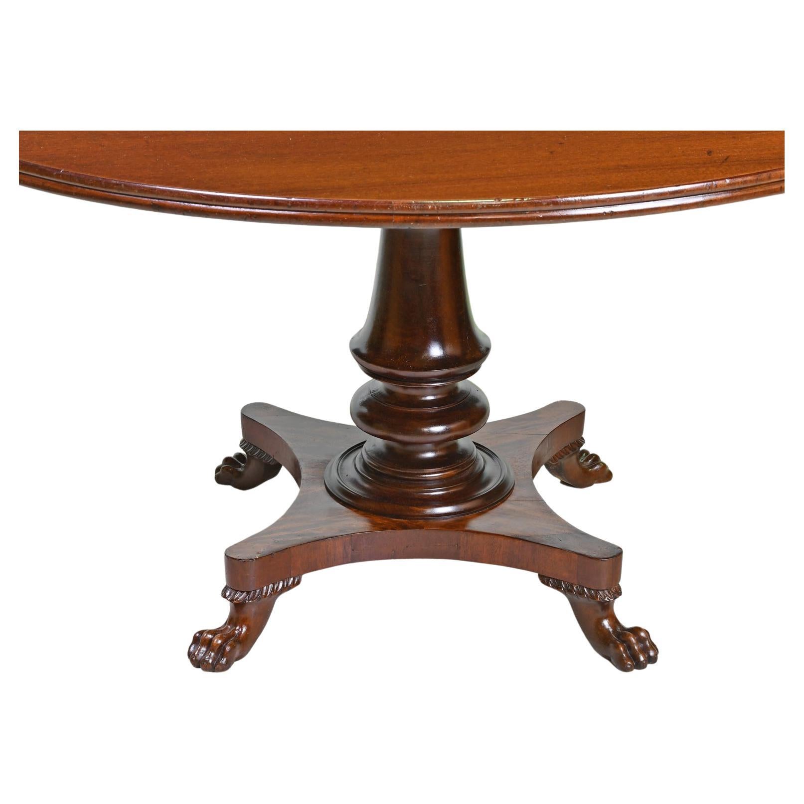 mahogany round dining table
