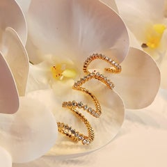 54 VS G Color Diamonds 2, 68 Carats 18 Carat Yellow Gold Titanium Spring Ring