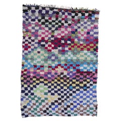 5’4” x 7’10” Bou 07 Multicolor Handmade Moroccan Cotton/Wool Boucherouite Rug